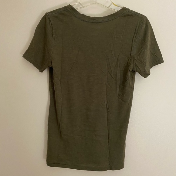 Olive Green V-Neck T-Shirt - Picture 12 of 14